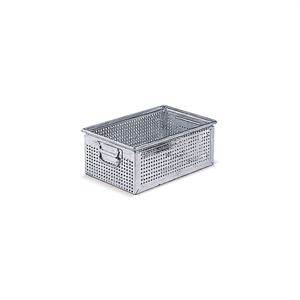 Fami Drilled <b>Metal</b> <b>Box</b> With Handles 450x300x200 Mm Galvanized Capacity 27 Lt <b>Tool</b> Storage - Product Image 3