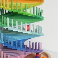 Grand 1:36 bricolage bois jouet teinture rotation vitesse balle jeu pour la reconnaissance des couleurs apprentissage précoce maternelle bâtiment éducatif