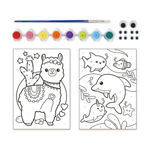 Tự làm kỹ thuật số bức tranh số hình ảnh Canvas Board phim hoạt hình sáng tạo hình ảnh sơn Kit cho trẻ em với 6 Acrylic sơn - Product Image 3