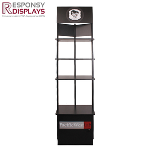 ชั้นวางแชมพูโลหะและไม้สำหรับจัดแสดงสินค้าที่มีสไตล์สามารถถอดออกได้และถอดออกได้ - Product Image 2