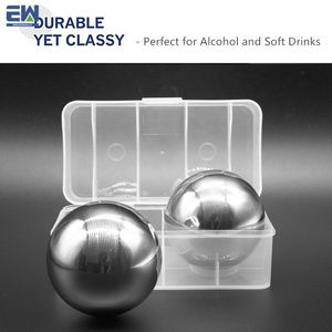 llegados forma redonda de acero inoxidable bola de hielo 55mm de gran tamaño reutilizable <span class=keywords><strong>whisky</strong></span> escalofriante bola de hielo - Product Image 3