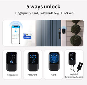 IP65 Waterproof Outdoor Wall Mount Zinc Alloy Smart Key Storage <b>Lock</b> <b>Box</b> With TTlock App Fingerprint Passcode IC Card Key Unlock - Product Image 6