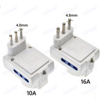 Adaptateur de voyage Italie avec interrupteur, prise multiple 3 en 1, adaptateur secteur, convertisseur de courant, prise secteur