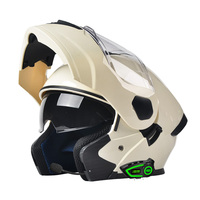 Casque modulaire de moto DOT personnalisé en gros avec double visière, casque rabattable avec Bluetooth, ensemble de trois pièces avec gants, directement de l'usine