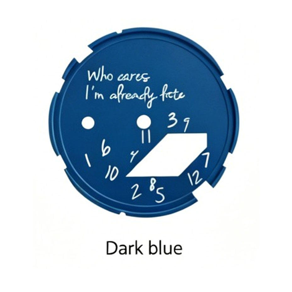 Esfera azul oscuro, texto blanco