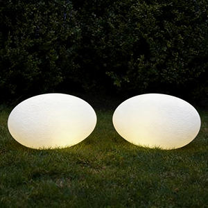 Lumière solaire d'extérieur pour chemin/mur/clôture, éclairage paysager, galets décoratifs, pierres lumineuses, lumière LED en forme de roche - Product Image 2