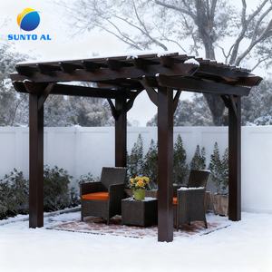 SUNTO <span class=keywords><strong>Pergola</strong></span> da Giardino e Balcone con Staffe, Gazebo da Esterno per Patio, Protezione Solare e Pioggia, Retrattile, Eco-Friendly, Verniciato a Polvere, 3x4m - Product Image 1