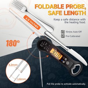 Termômetros Digitais Instantâneos para Grelhar <span class=keywords><strong>BBQ</strong></span> Termômetro de Carne para Cozinha - Product Image 2