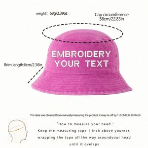Custom Embroidered Bucket <b>Hat</b> <b>for</b> Men Women Adjustable Cotton <b>Hat</b> Personalized Text Outdoor Sun Protection Cap One Piece MOQ - Product Image 2