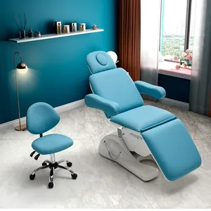 Modern pembe masaj kirpik masa kozmetik Spa yatak elektrikli 3/4 Motor yüz güzellik Salon masaj yatağı