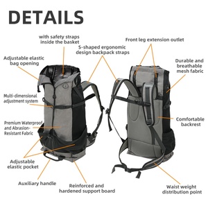 Sang Trọng Con Chó Lớn Ba Lô Tàu Sân Bay Cho Đi Xe Đạp Và Xe Máy Du Lịch Vật Nuôi Nguồn Cung Cấp Với Thoáng Khí Lưới Cho Chó - Product Image 3