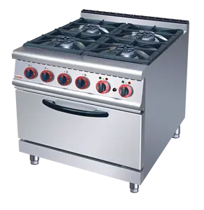 Luxury professional commercial kitchen equipment Electric Oven Burner:USA Style with 4-Burner Gas Range stove