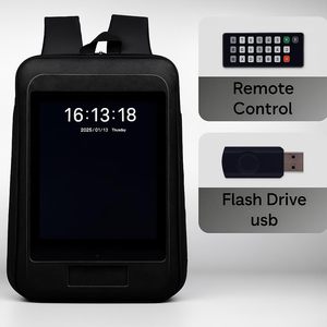 Sleek and Futuristic LCD <b>Backpack</b> with Integrated Screen Built-in Sound and Ample Storage Space - Product Image 5