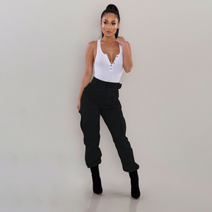 Nuevos Pantalones de Mujer con Múltiples Bolsillos, Pantalones Casuales <span class=keywords><strong>Ajustados</strong></span> de Moda, Overoles <span class=keywords><strong>Ajustados</strong></span> Sin Cinturón - Product Image 6