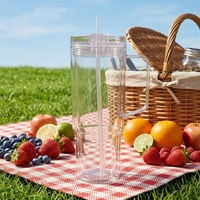 Offre Spéciale Rentrée des Classes : Gobelet en Plastique DIY à Paillettes Injectées 40oz avec Poignée, Double Paroi, Transparent, Effet Boule à Neige – Essentiels Cadeaux