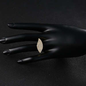 Bagues de luxe plaquées or 18 carats, nouvelles bijoux tendance pour filles et adolescentes, petites bagues en zircone en forme de cœur et d'étoile, bagues empilables plaquées or - Product Image 3