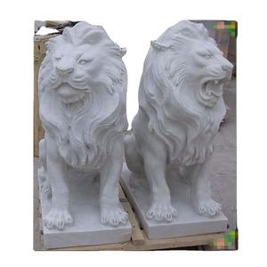 Estatua De León de mármol natural tallada a mano para estatuas de <span class=keywords><strong>Rey</strong></span> León de jardín estatuas de bronce de León - Product Image 1