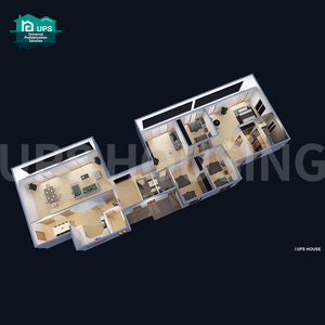 Hiện đại sang trọng nhà prefab biệt thự Khung thép đúc sẵn với bảng điều khiển bánh sandwich cho carport sử dụng xuất khẩu - Product Image 6