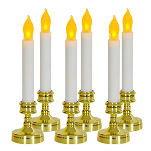 Bougies coniques sans flamme à <span class=keywords><strong>LED</strong></span>, 12 pièces, bougies coniques à piles, lumière de <span class=keywords><strong>fenêtre</strong></span> scintillante - Product Image 3