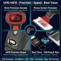 UIMG HS10 Scanner de codes-barres USB filaire 1D portable durable, large plage de température -20~50 ° C pour la logistique d'entrepôt