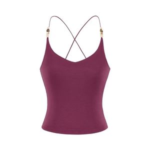Nuevo Top Corto Ligero con Cuentas y Espalda Cruzada - Bralette de Encaje Elástico en Cuatro Direcciones con Ajuste Delgado y Cintura Ceñida - Product Image 3