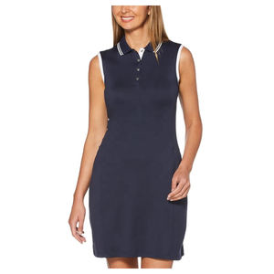 220 GSM femmes ajusté sans manches Polo 100% coton peigné piqué longue robe avec approvisionnement en vrac en gros Service personnalisé - Product Image 1