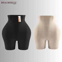 Short gainant invisible sans couture avec coussinets de rehaussement des fesses non amovibles, pour le contrôle du ventre et l'amélioration des courbes des hanches et des fesses