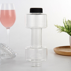 Grande <span class=keywords><strong>taille</strong></span> 2.2L Sports Bouteille d'eau en forme d'haltère Sans BPA Fitness Cruche d'eau Grande capacité Bouteille à boire - Product Image 3