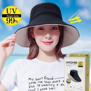 Chapeau de pêcheur double face de style japonais Uvcut pour femmes, anti-UV UPF 50+, imperméable, pare-soleil, chapeau d'extérieur - Product Image 1