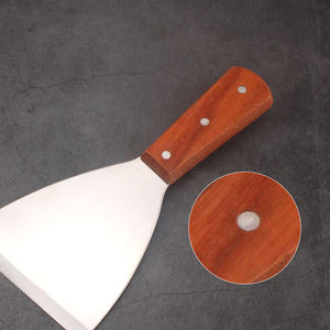 Acier inoxydable Pancake <span class=keywords><strong>Cuisson</strong></span> Maison Cuisine Fer À Frire <span class=keywords><strong>Plaque</strong></span> Barbecue Manche En Bois <span class=keywords><strong>Grattoir</strong></span> - Product Image 3