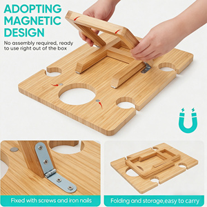 <span class=keywords><strong>Table</strong></span> <span class=keywords><strong>de</strong></span> pique-nique à vin portable <span class=keywords><strong>Table</strong></span> <span class=keywords><strong>de</strong></span> plateau <span class=keywords><strong>de</strong></span> collation à champagne pliable avec 5 porte-verres à vin Idéal pour les pique-niques en plein air <span class=keywords><strong>Camping</strong></span> Plage - Product Image 2