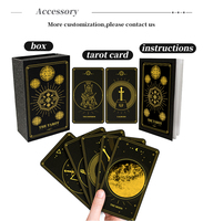 Impression personnalisée Vente en gros Jeu 7x12cm 78 cartes Cartes de tarot originales avec guide