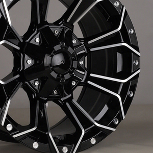 ล้อเหล็กหน้าต่างสีดำขนาด16 ''18'' 20 ''ล้อลบชดเชย16x8.0 /18x9.0/20x9.0ขอบล้อ6X139.7 mags - Product Image 4