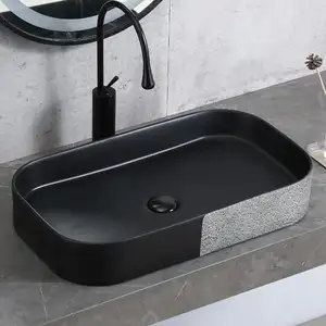 HY8064-65P1 de baño de cerámica, lavabos sanitarios, lavamanos, decoración