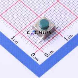 TL3301AF160QGSSDOME Tactile Switch SMD-4P,6x6mm Switch Single Pole Single Throw Round Button 1.6N Vertical Mount - Product Image 1