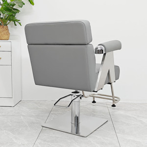 Fauteuil de Barbier Hydraulique Moderne Inclinable en Cuir PU avec Repose-Pieds pour Salon de Coiffure - Product Image 2
