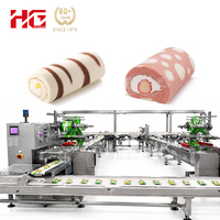 Ligne de production de rouleaux en acier inoxydable HG 500 kg/h, four à sole automatique, stérilisateur alimentaire, laminoir à pâte, mélangeur de farine