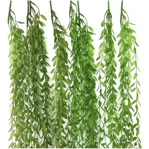 Plante Artificielle Tropicale Suspendue en Rotin Synthétique, Panneau Mural de Haute Qualité, Décoration Écologique en Plastique, 95cm, Utilisation Intérieure et Extérieure - Product Image 4
