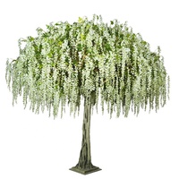 Grand arbre artificiel en plastique de type glycine, décoration intérieure et extérieure pour mariage, respectueux de l'environnement, durable, couleur personnalisable