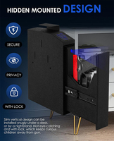 Coffre-fort biométrique pour armes à feu, coffre-fort pour armes à feu, coffre-fort à accès rapide parfait pour table de chevet/bureau/côté lit/mur/etc - Code PIN & Clé Mode silencieux