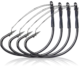 <span class=keywords><strong>Wacky</strong></span> Worm vishaken van koolstofstaal, <span class=keywords><strong>Wacky</strong></span> <span class=keywords><strong>Rig</strong></span> met onkruidbescherming, roestvrij staal, brede opening, rood, maat 3/0 voor baars - Product Image 6