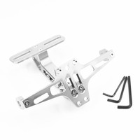 Support de plaque d'immatriculation en aluminium à angle réglable pour moto, pour rénovation/amélioration