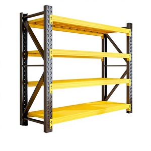 Étagères <span class=keywords><strong>de</strong></span> <span class=keywords><strong>rangement</strong></span> en acier à 4 niveaux avec revêtement en poudre anti-corrosion, hauteur 2000 mm, <span class=keywords><strong>pour</strong></span> <span class=keywords><strong>garage</strong></span> et entrepôt - Product Image 1