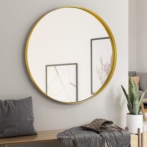 Traditional Style <b>Round</b> <b>Bathroom</b> Cabinet <b>Mirror</b> with Hanging Wall Shelf for Wash Face - Product Image 6