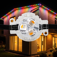 Éclairage LED extérieur permanent étanche en aluminium de 30 mm à changement de couleur RGBW pour la décoration de Noël des avant-toits et des maisons (OEM)