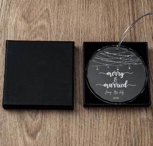 Décoration de Noël personnalisée en cristal gravé avec logo, cadeau à suspendre à l'arbre de Noël, ornement en verre de cristal sur mesure - Product Image 4