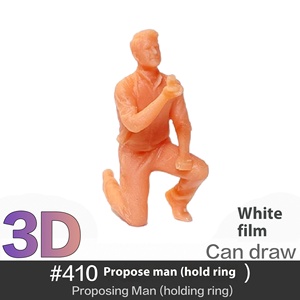 Fait à la main 1:87 1:64 HO Micro poupée en résine modèle de proposition de mariage <span class=keywords><strong>Couple</strong></span> amour figurines pour scène congelée modèle microscopique jouet - Product Image 6