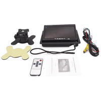 Monitor de Vehículo LCD TFT HD de 7 Pulgadas con Cámara de Reversa y Soporte de Montaje Doble para Sistema de Ayuda de Reversa de Camiones/Autobuses