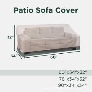 Housse de canapé d'extérieur WOQI en polyester 600D imperméable, double taille, pour mobilier de terrasse, style minimaliste, protection contre la poussière - Product Image 4
