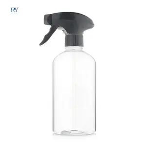 Leere transparente flüssigkeits-sprühflasche aus Kunststoff PET 500 ml kundenspezifische leere reine Auslöser-sprühflasche